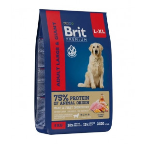 Брит Premium Dog Adult Large and Giant с кур.д/вз.собак кр.и гиг.пород 8 кг 5050000