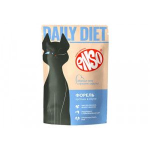 ENSO DAILY DIET 85г пауч д/КОШЕК здоровье КОЖИ И ШЕРСТИ, ФОРЕЛЬ в соусе/24 СКИДКА 15%!