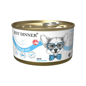 Best Dinner Первый шаг конс. для щенков, беременных и кормящих собак, 0,2кг