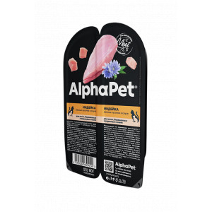 ALPHAPET SUPERPREMIUM 80 гр ламистр влажный корм для котят беременных и кормящих кошек с  индейкой 1