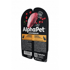 ALPHAPET SUPERPREMIUM 80 гр ламистр влажный корм для стерилизованных кошек с  индейкой  и брусникой