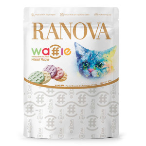 Ranova для кошек сублимированное Вафли микс вкусов: козье молоко, клюква, тыква, черника, ячмень, 60
